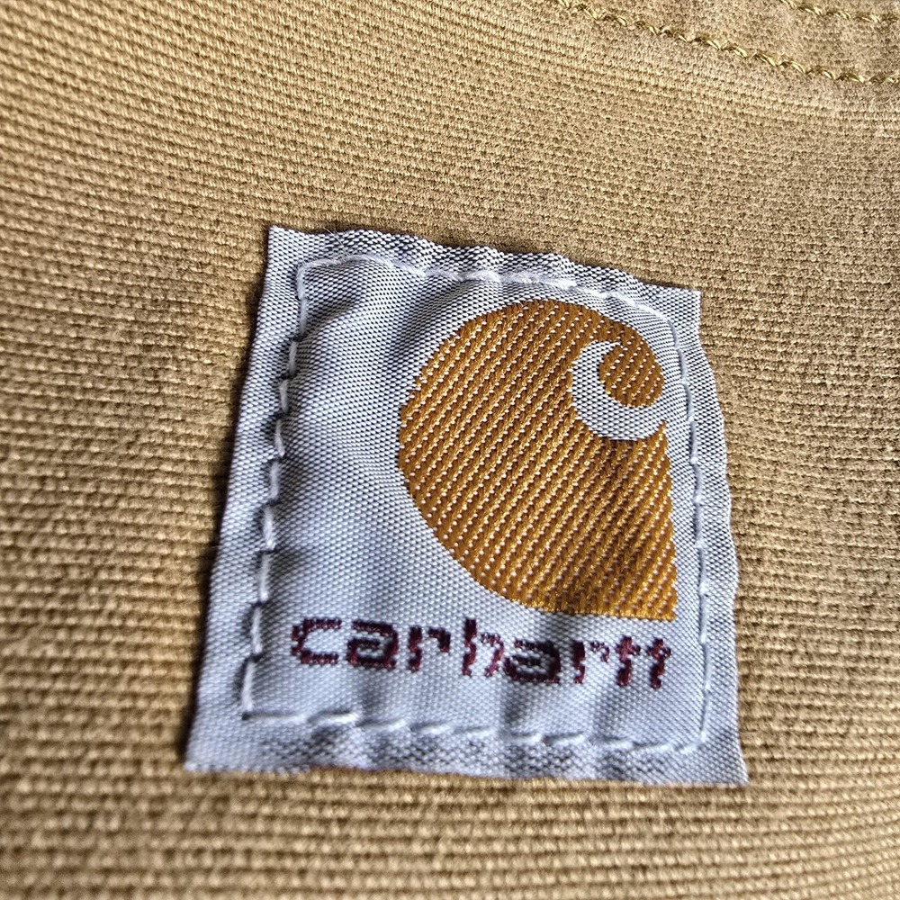 Carhartt Pants Mens 38x31 Beige Relaxed Fit Straight Leg Canvas Workwear Stretch - Picture 5 of 13